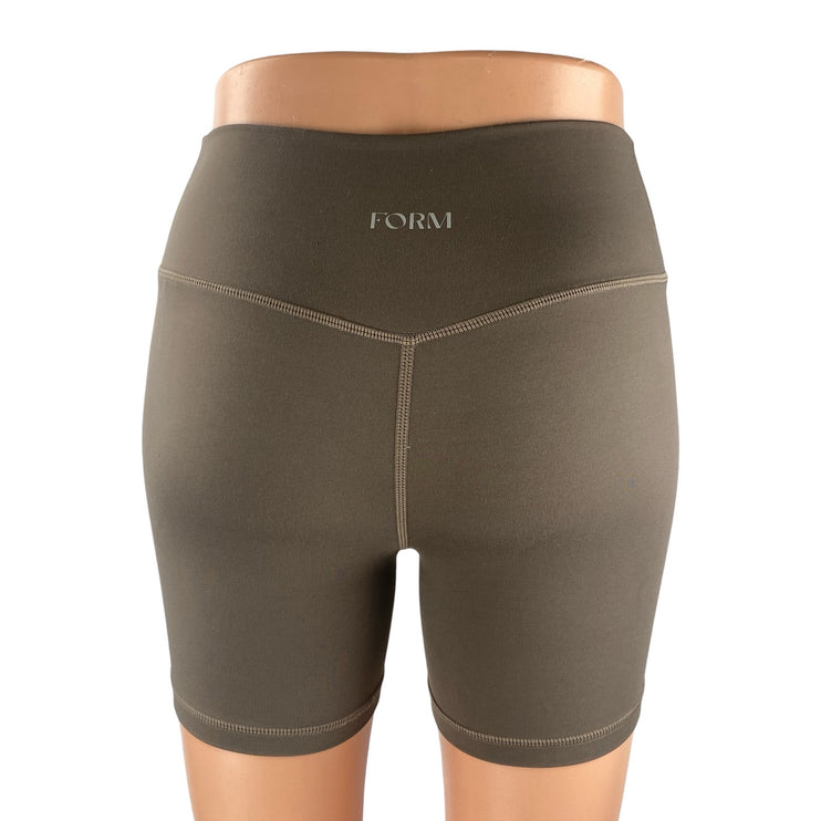 FORM Women's Green Mid Rise Yoga Workout Running Athletic Biker Shorts Size S