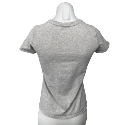 Jaspal Gray Look Kool Beaded Embroidered Short Sleeve T Shirt Tee Top Size XS