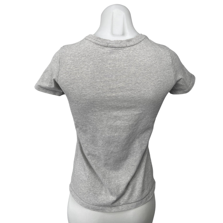Jaspal Gray Look Kool Beaded Embroidered Short Sleeve T Shirt Tee Top Size XS