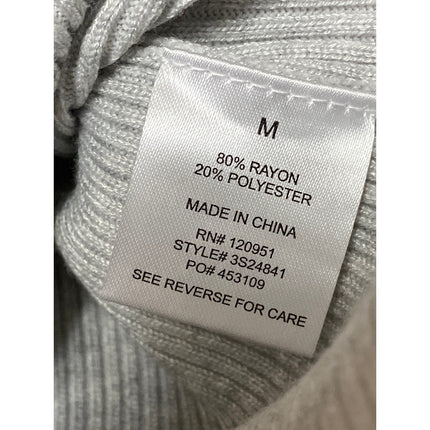 Pink Rose Women's Gray Knit Long Sleeve Crew Neck Sweater Sweatshirt Top Size M