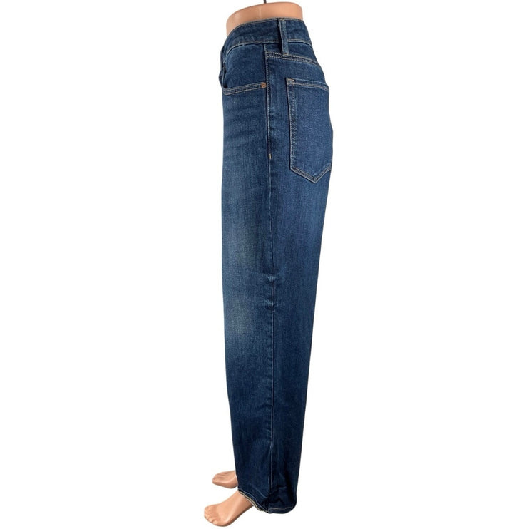 Old Navy Women Blue High Rise Baggy Barrel Palazzo Wide Leg Denim Jeans Pants 12