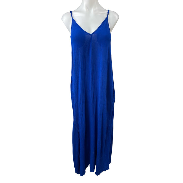NEW Treasure & Bond Blue V Neck Sleeveless Maxi Cami Camisole Tank Slip Dress XS