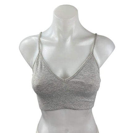 Alo Gray Sleeveless Cami Camisole Activewear Sports Bra Bralette Crop Tank Top S