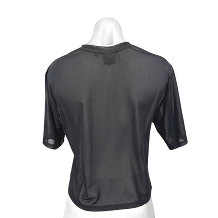 Spyder Active Women's Black Mesh Sheer Short Sleeve Activewear Tee T-shirt Top S