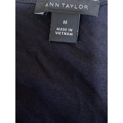 Ann Taylor Women's Black Sleeveless Scoop Neck Basic Cami Camisole Tank Top Sz M