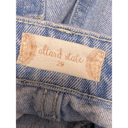 Altar'd State Women's Blue Distressed High Rise Wide Leg Denim Jeans Size 29