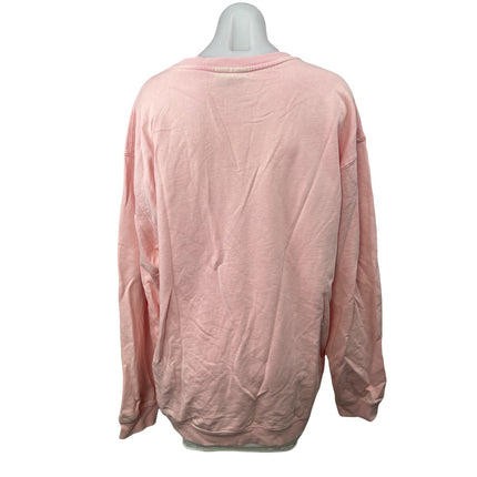 The Rolling Stones Women's Pink Orange Long Sleeve Graphic Sweatshirt Top Size S
