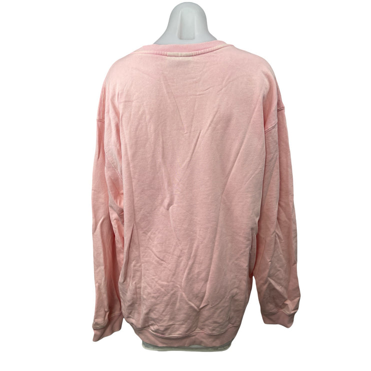 The Rolling Stones Women's Pink Orange Long Sleeve Graphic Sweatshirt Top Size S