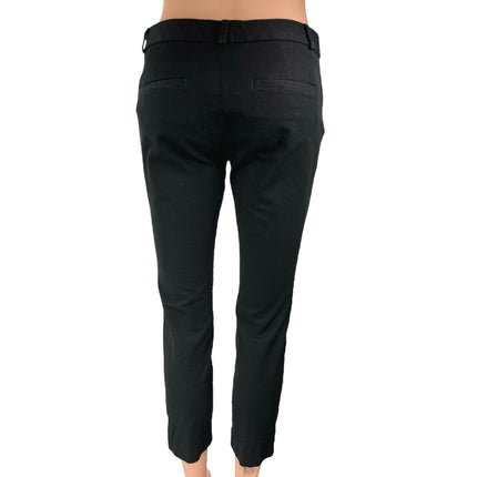 Banana Republic Women's Black Mid Rise Skinny Straight Ankle Trousers Pants Sz 4