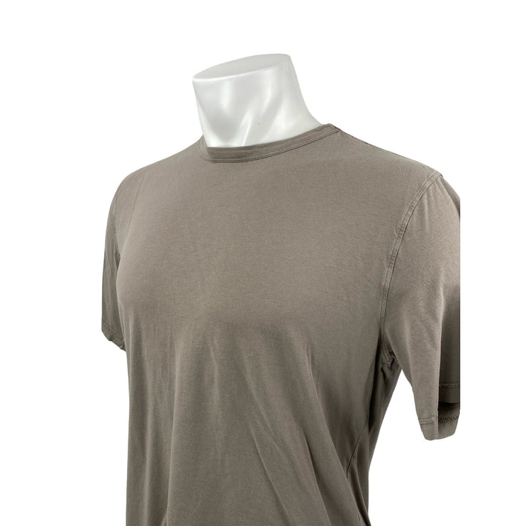 Aman Natural Dye Men's Beige Crewneck Basic Short Sleeve T Shirt Tee Top Size M