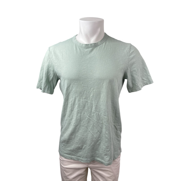 Theory Essential Men's Green Short Sleeve Crew Neck Slim Basic Tee T-Shirt Top M