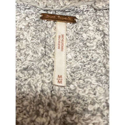 Free People Good Day Beige Long Sleeve Oversized Cropped Knit Sweater Top Size M