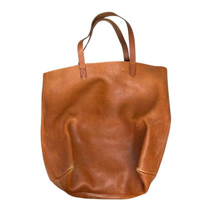 Madewell Women's Brown Vegan Leather Double Strap Travel Tote Hand Shoulder Bag