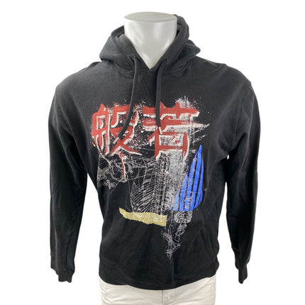 Dsquared2 Men's Black Graphic Long Sleeve Hooded Hoodie Sweater Sweatshirt Top L