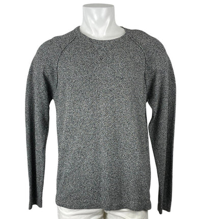 NEW Weatherproof Men Gray Knit Textured Crew Neck Long Sleeve Sweater Top Size L