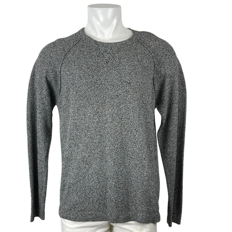NEW Weatherproof Men Gray Knit Textured Crew Neck Long Sleeve Sweater Top Size L