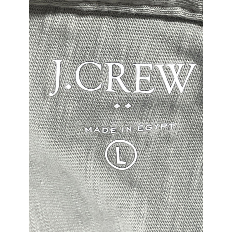 J.Crew Men's Green Chest Pocket Short Sleeve Casual Button Down Shirt Top Size L