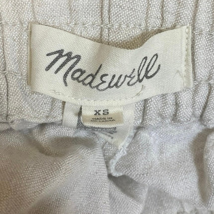 Madewell Lightspun White Linen High Rise Barrel Carrot Tapered Trousers Pants XS
