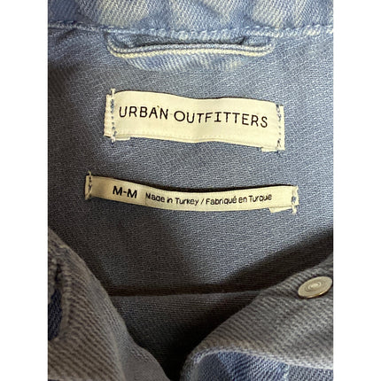 Urban Outfitters Women's Blue Collar Button Down Long Sleeve Crop Denim Jacket M