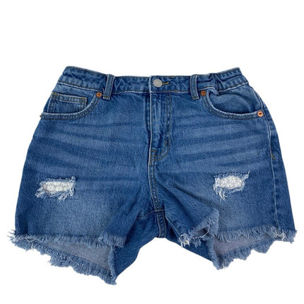 Lot of 3 Cat & Jack Girls Multicolor Distressed Cut Off Denim Jeans Shorts Sz XL