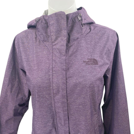 The North Face Women's Purple Long Sleeve Hoodie Hooded Rain Coat Jacket Size S