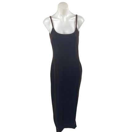 Jump Wendye Chaitin Brown Velvet Velour Sleeveless Cami Tank Maxi Slip Dress 8