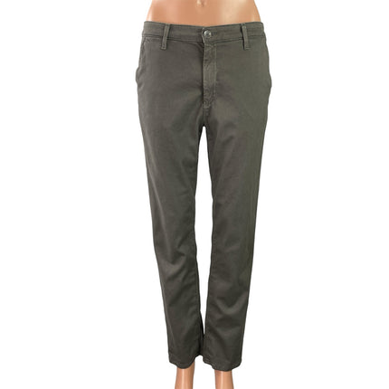 Adriano Goldschmied Caden Gray High Rise Slim Straight Tailored Trouser Pants 26