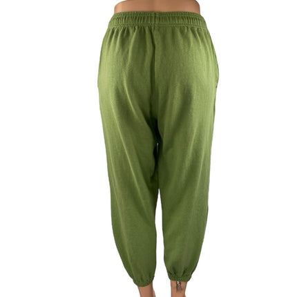 WeWoreWhat Women's Green High Waisted Cropped Tapered Jogger Sweat Pants Size S
