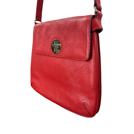 Kate Spade York Street Noel Double Vanessa Red Leather Shoulder Handbag OS