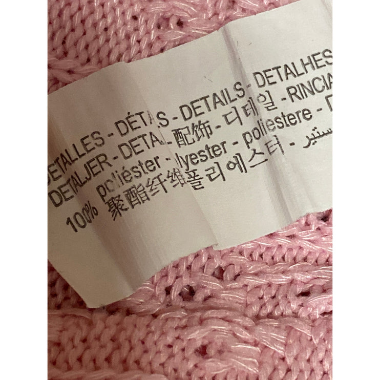 Zara Women's Pink Short Sleeve Crew Neck Knit Sweater T Shirt Tee Top Size S