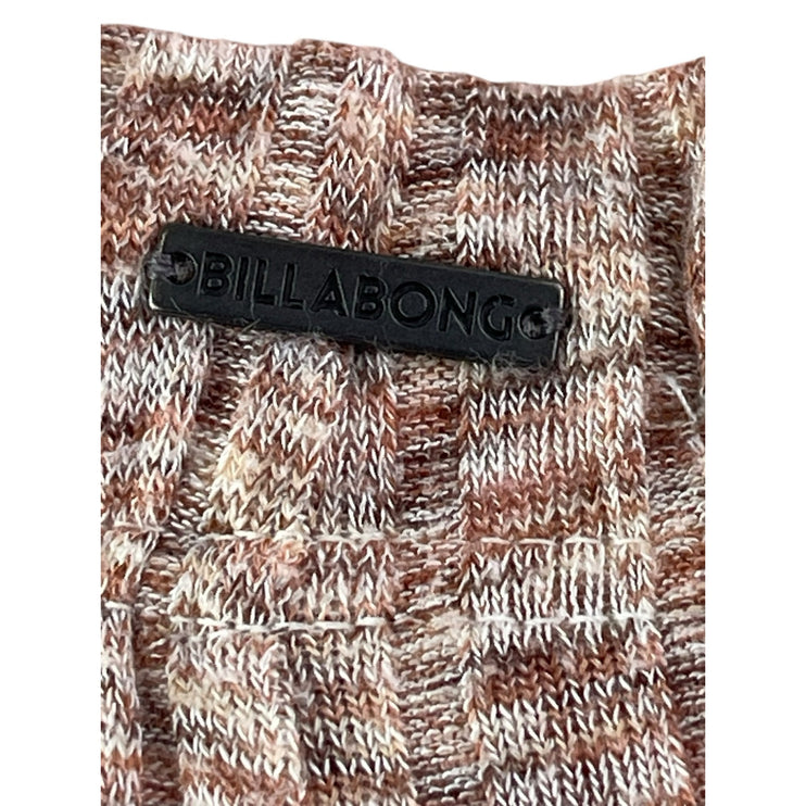 Billabong Women's Brown Knit High Waisted Flared Lounge Trousers Pants Size M
