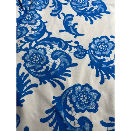 Lululemon White Blue Floral Racerback Yoga Workout Athletic Tank Top Size 4