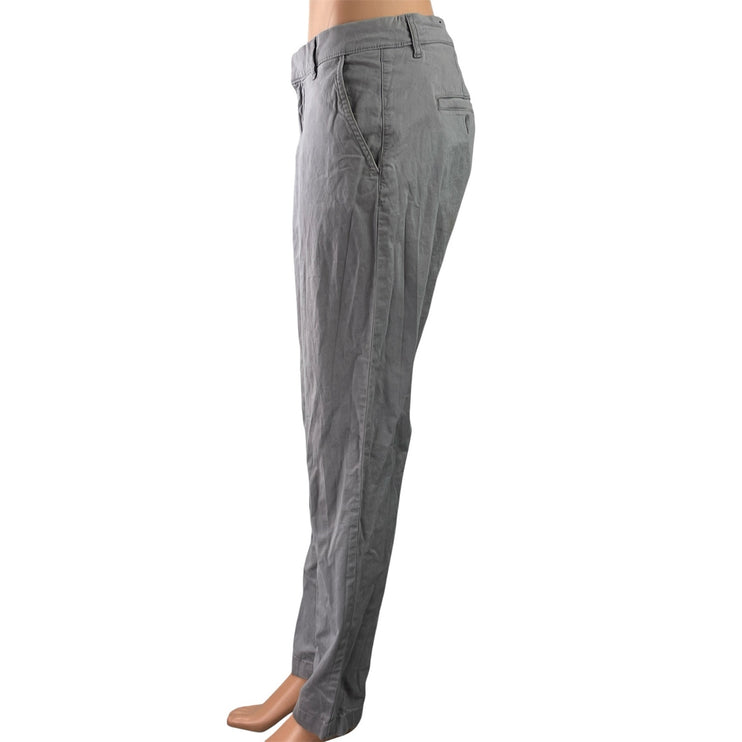 H&M LOGG Black Gray Mid Rise Slim Fit Straight Leg Chino Khaki Trouser Pants 6