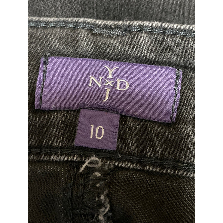NYDJ Black High Rise Relaxed Fit Straight Flared Bootcut Denim Jeans Pants Sz 10