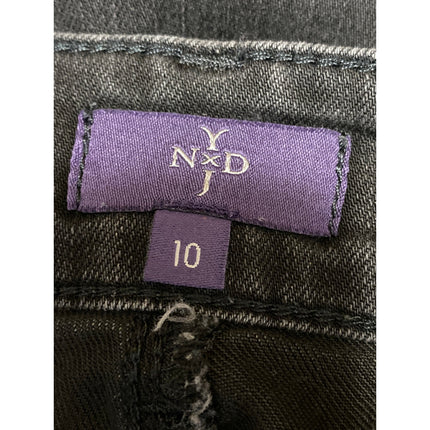 NYDJ Black High Rise Relaxed Fit Straight Flared Bootcut Denim Jeans Pants Sz 10