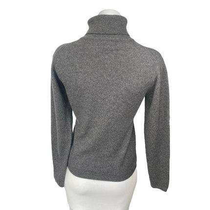 Vertigo 100% Cashmere Women's Gray Turtleneck Long Sleeve Pullover Sweater Top M