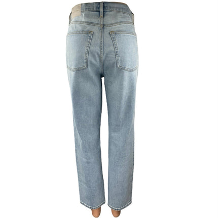 Everlane Original Cheeky Women's Blue Straight High Waist Denim Jeans Pants 28