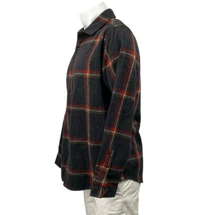 Jeremiah Men's Black Long Sleeve Plaid Button Up Shacket Shirt Jacket Size M