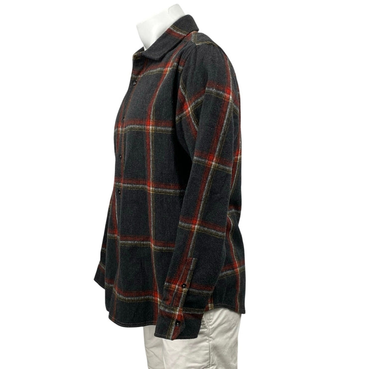 Jeremiah Men's Black Long Sleeve Plaid Button Up Shacket Shirt Jacket Size M