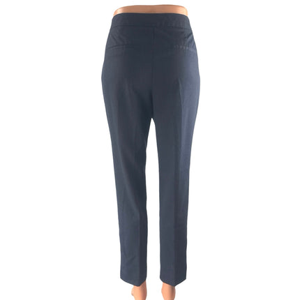 Zara Women's Black High Rise Slim Straight Leg Career Trousers Pants Size 4
