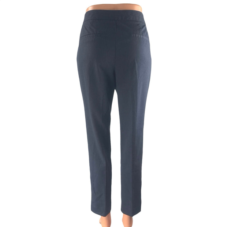 Zara Women's Black High Rise Slim Straight Leg Career Trousers Pants Size 4