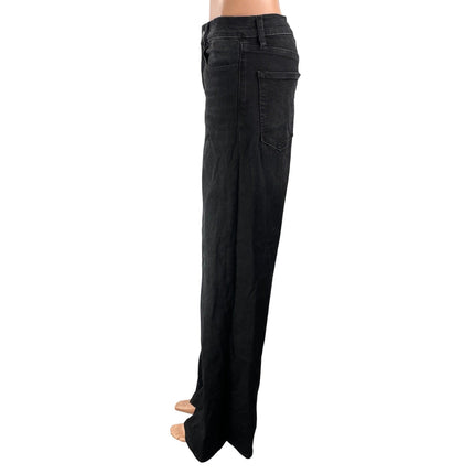 FRAME Women's Black High Waisted Relaxed Baggy Wide Leg Denim Jeans Pants Sz 29