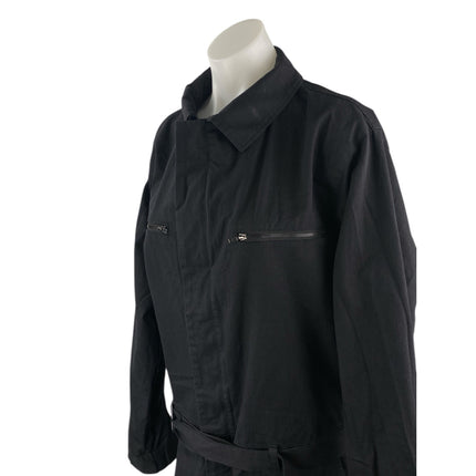 Shades of Grey By Micah Cohen Black Long Sleeve Utility Coverall Jumpsuit Size M