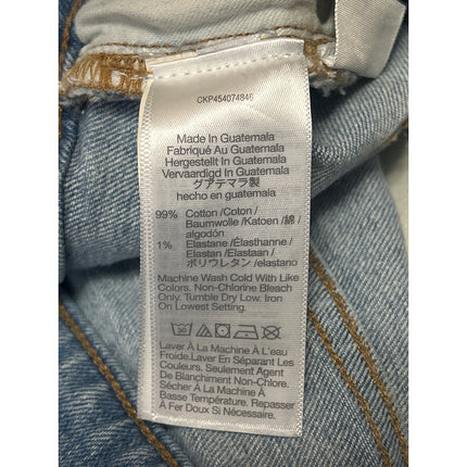 Madewell Blue Frayed Raw Hem High Waist Cut-Off Denim Jeans Bermuda Shorts 26