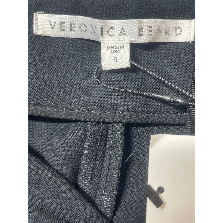 NEW Veronica Beard Erin Women's Black Zip Up Front Midi Straight Pemcl Skirt 6