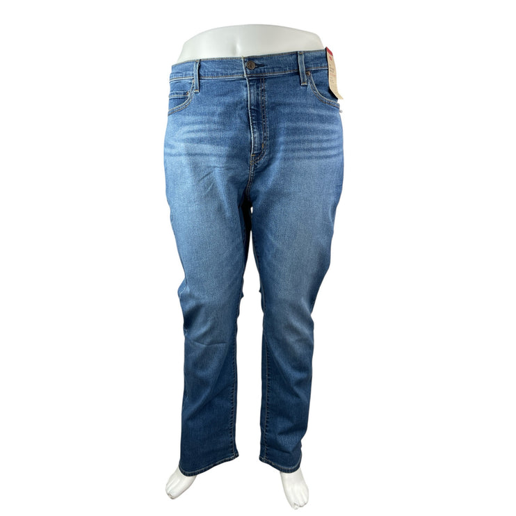 NEW Levi's Women's Blue High Rise Loose Straight Bootcut Denim Jeans Pants 24W