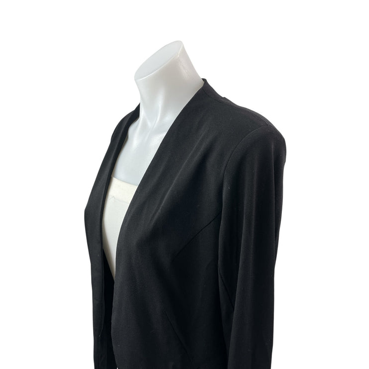 BCBGeneration Womens Black Long Sleeve Open Cardigan Office Blazer Coat Jacket S