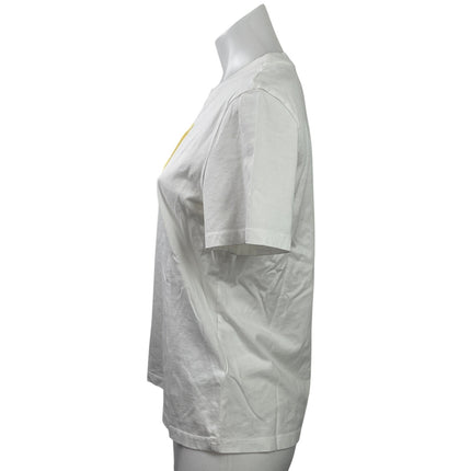 & Other Stories Women's White Lemon Patch Embroidered T Shirt Tee Top Size S