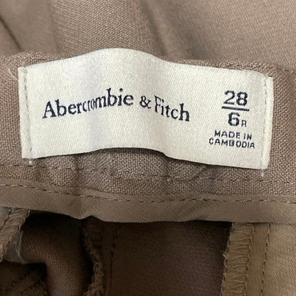 Abercrombie & Fitch Women's Taupe Gray High Rise Wide Leg Trousers Pants Size 28
