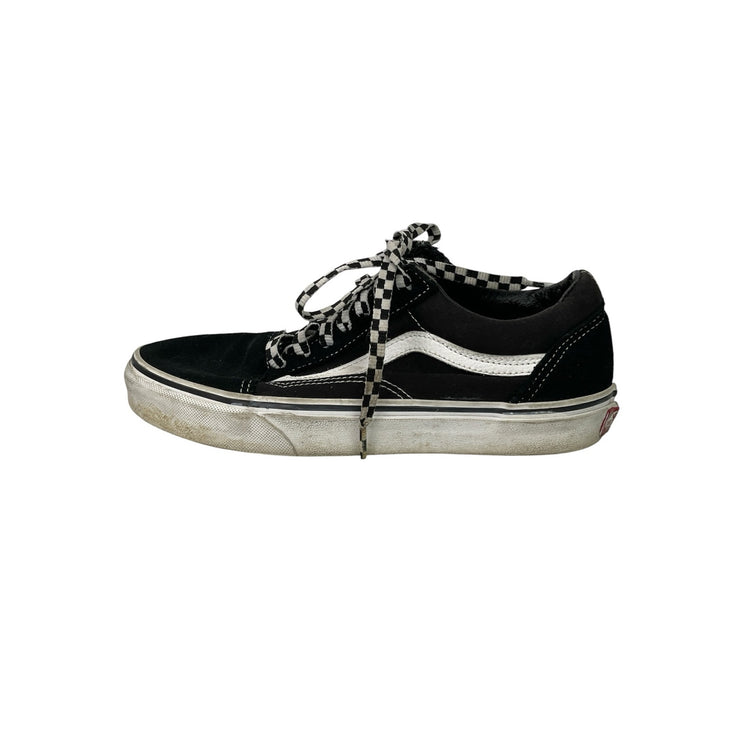 Vans Women's Black Lace Up Low Top Skate Skateboarding Sneakers Shoes Size 7.5